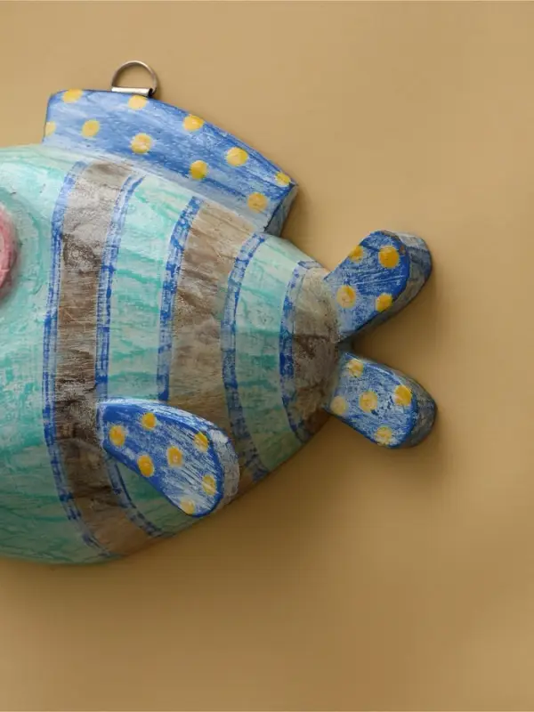 Панно &laquo;Рыба-клоун&raquo;, 20&times;16.5&times;6.5 см, дерево, бирюзовое