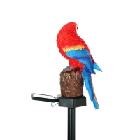 Садовый светильник на солнечной батарее &laquo;Красный Ара&raquo;, 45 см, 1 LED, свечение тёплое белое