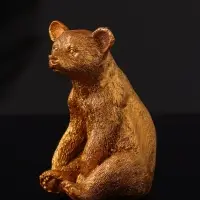 Фигура "Медведь сидит", 9х6 см, бронза