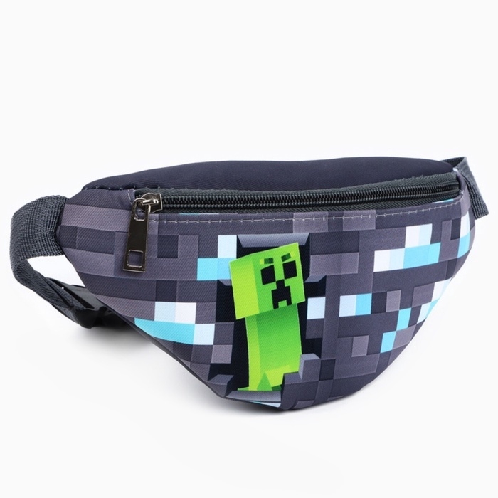 Сумка поясная детская &laquo;Пиксельный мир&raquo;, 20 х 10 х 6 см