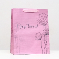 Пакет ламинированный &laquo;Many thanks&raquo; 26 x 32 x 12 см