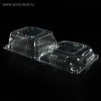 Контейнер одноразовый с неразъёмной крышкой ИП-9 А, пластик, 350 мл, 13&times;13&times;7.5 см, прозрачный