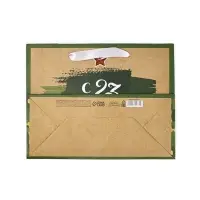 Пакет подарочный крафтовый &laquo;23 февраля&raquo;, MS 18 х 10 х 23 см