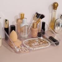 Органайзер для хранения маникюрных/косметических принадлежностей, 8 секций, 26 &times; 20 &times; 7 см, цвет прозрачный/МИКС