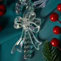 Украшение ёлочное "Льдинка" леденец, 11х5 см, перелив прозрачный
