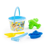 Песочный набор &laquo;Простоквашино&raquo;, 6 предметов: ведро, ситечко, лопатка, грабельки, формочка, кораблик, МИКС