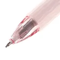 Ручка гелевая автомат 0,5 мм, стержень черный, резин. держ., корпус Прозрачный (шк на шт)