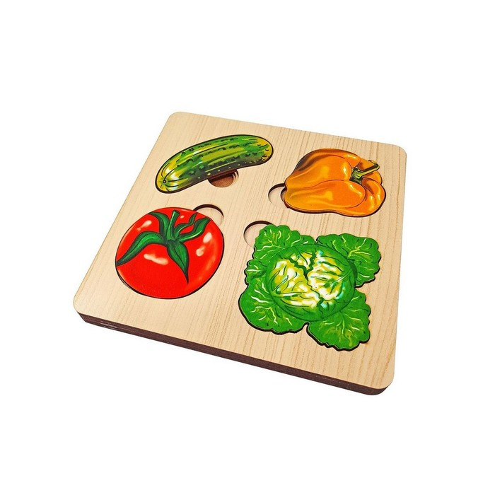 Больше-меньше &laquo;Овощи&raquo; развивающая доска Сегена