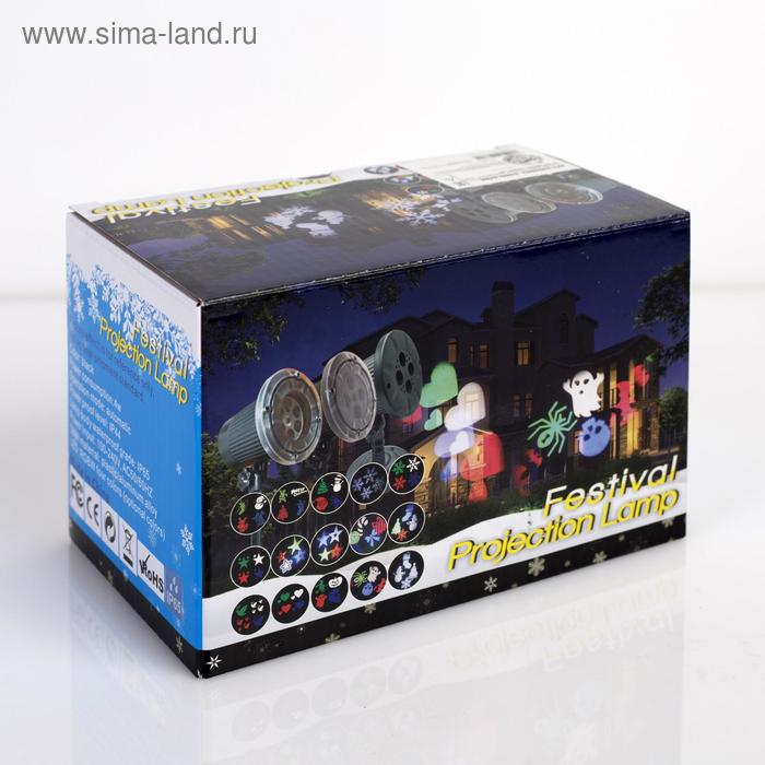 Световой прибор &laquo;Цветные снежинки&raquo;, IP65, свечение мульти, 12 В