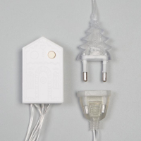 Гирлянда &laquo;Бахрома&raquo; 2.4 &times; 0.7 м с насадками &laquo;Шарики&raquo;, IP20, прозрачная нить, 108 LED, свечение тёплое белое, 8 режимов, 220 В