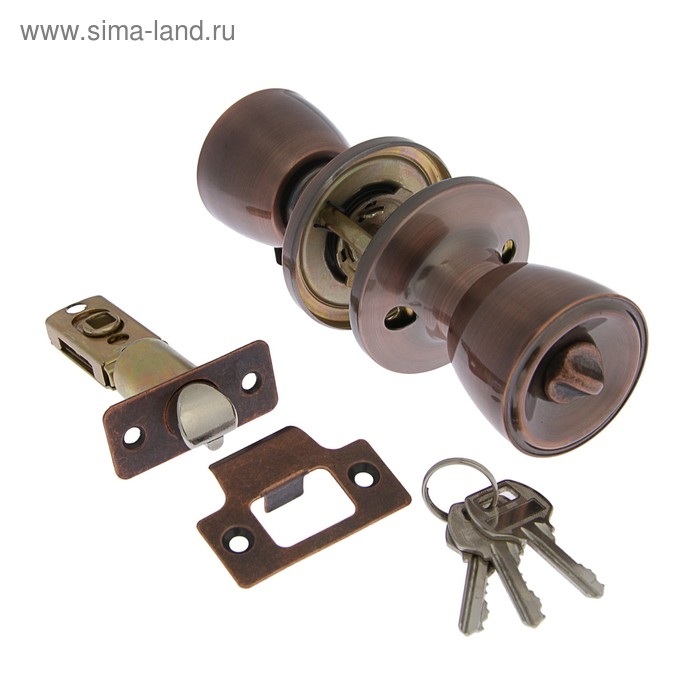 Защелка 1203, с ключом, цвет медь