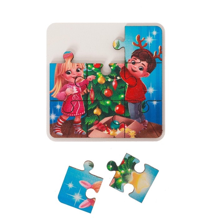 Пазл деревянный &laquo;Новый год! Наряжаем ёлочку&raquo;