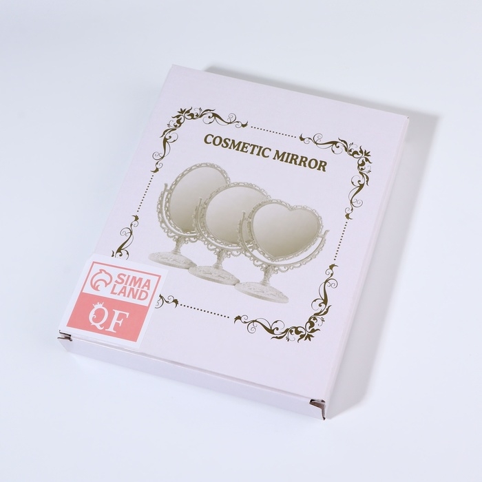 Зеркало настольное &laquo;Овал&raquo;, двустороннее, с увеличением, зеркальная поверхность 9 &times; 12 см, цвет серебристый