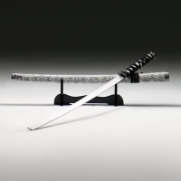 Сувенирное оружие &laquo;Катана&raquo;, на подставке, серые ножны под змеиную кожу, 89 см