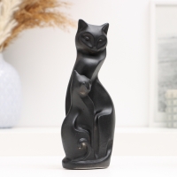 Фигура "Котики с изгибом" черные, 17см
