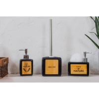 Дозатор для жидкого мыла SAVANNA &laquo;Природа&raquo;, 350 мл, цвет чёрный