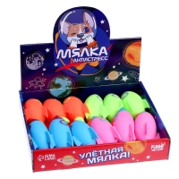 Антистресс сквиш мялка &laquo;Ракета&raquo;, с пастой, цвета МИКС, в шоубоксе