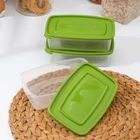 Набор контейнеров пищевых &laquo;Каскад&raquo;, 700 мл, 3 шт, прозрачный, крышка микс