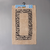 Коврик для дома Доляна &laquo;Зебра&raquo;, 50&times;80 см, цвет молочный