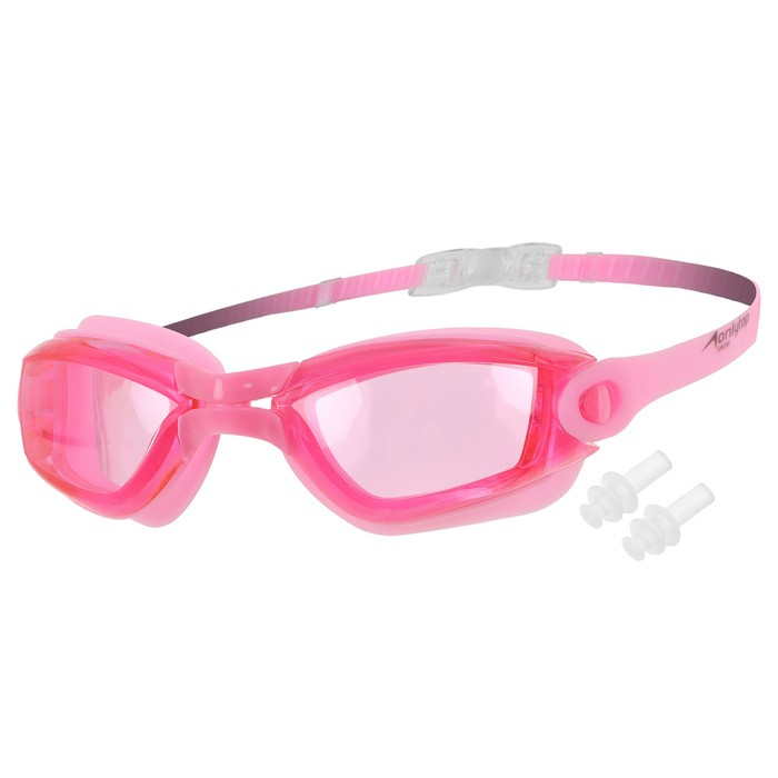 Очки для плавания ONLYTOP, беруши, цвета МИКС