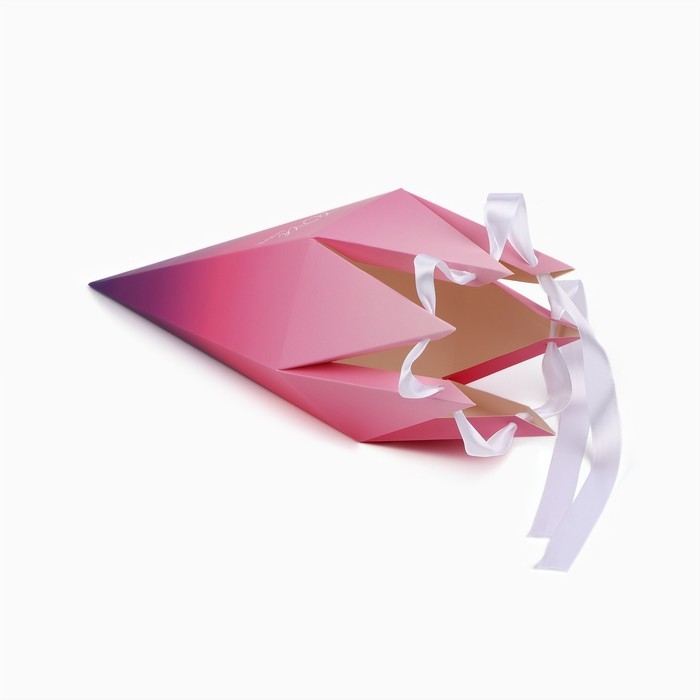 Переноска - шестиугольник для цветов &laquo;С любовью!&raquo;, розовая, 15 х 35 х 15 см