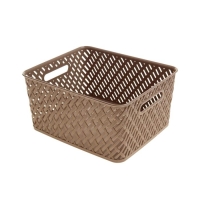 Корзина для хранения &laquo;Плетёнка&raquo;, 35&times;29&times;17,5 см, цвет коричневый