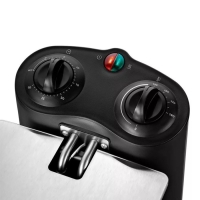 Фритюрница Kitfort KT-4052, 2000 Вт, 6 л, корзины 2 л, 130-190 &deg;C, серо-чёрная