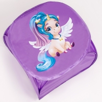 Корзина для хранения игрушкек &laquo;Волшебный единорог&raquo;, 45 х 45 х 43 см, фиолетовая