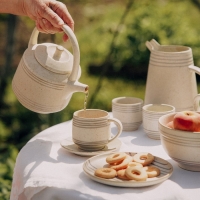 Чайная пара керамическая SL Home &laquo;Райяс&raquo;, 2 предмета: чашка 230 мл, блюдце d=12,5 см, цвет бежевый