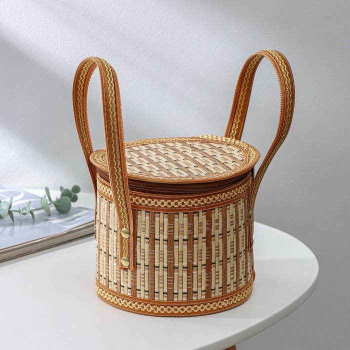 Корзина для хранения Доляна Nature, 16&times;16&times;13, бамбук