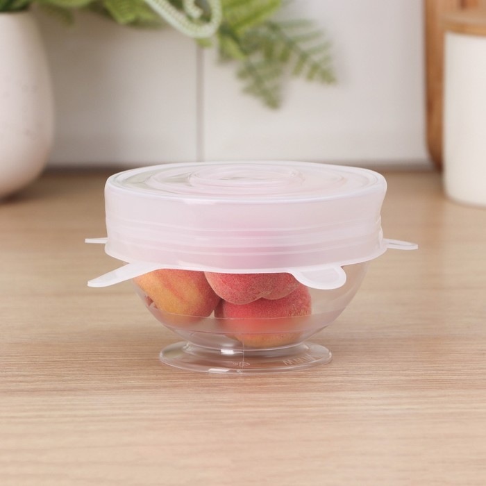 Набор крышек силиконовых Доляна &laquo;Черепашка&raquo;, 6 шт, d=19,2 см, d=15,7 см, d=14 см, d=11,2 см, d=9,2 см, d=6,2 см