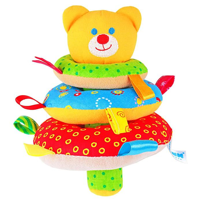 Мягкая погремушка &laquo;ШуМякиши. Пирамидка Мишка&raquo;