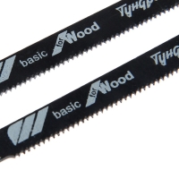 Пилки для лобзиков ТУНДРА, по дереву, прямой рез, HCS, 50/75 х 1.2 мм, 2 шт.