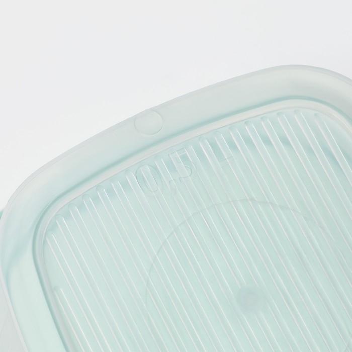 Набор контейнеров квадратных BioFresh, 3 шт: 0,23 л, 0,5 л, 0,9 л, цвет прозрачный, крышка МИКС