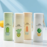 Бутылка для воды стеклянная &laquo;Кактус&raquo;, 420 мл, h=19,5 см, цвет и рисунок МИКС