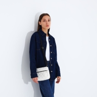 Сумка кросс-боди, наружный карман, цвет белый