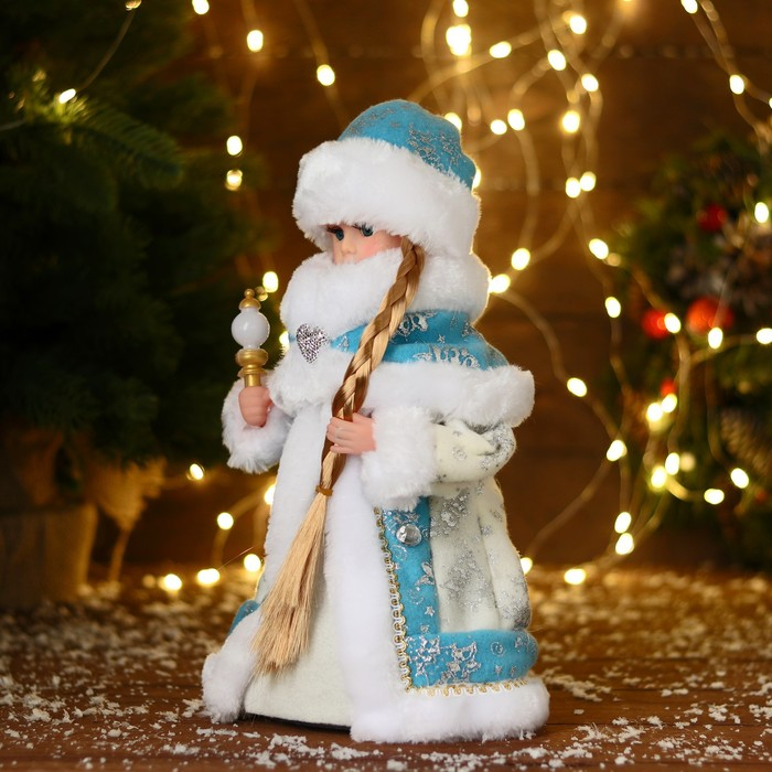 Снегурочка Снегурочка "Голубая шубка" двигается, 28 см