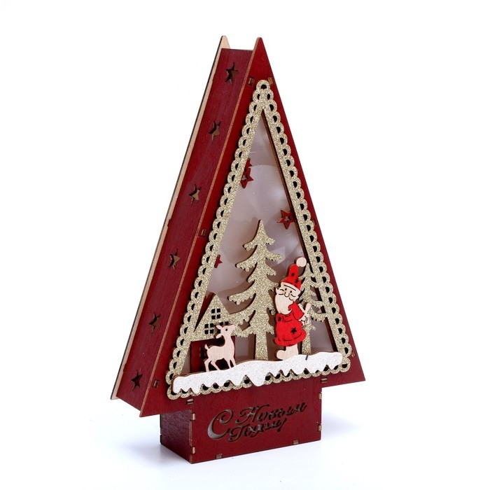 Новогодний декор с подсветкой &laquo;С новым годом&raquo; 14 &times; 4 &times; 22,5 см