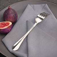 Вилка столовая Доляна &laquo;Плэйн Бритиш&raquo;, длина 19,1 см, толщина 1,2 мм, цвет серебряный