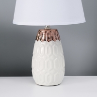 Настольная лампа с абажуром RISALUX &laquo;Деметра&raquo;, Е14, 40 Вт, белый, 20&times;20&times;33 см