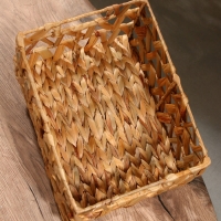 Корзина плетеная 30x23x15 см, водный гиацинт