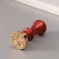 Печать для сургуча с пластиковой ручкой "Буква X на вензеле" 2,5х2,5х6,3 см