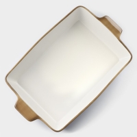 Форма для запекания из фарфора прямоугольная Доляна &laquo;Космос&raquo;, 2100 мл, 34&times;20,5&times;5,5 см, цвет синий