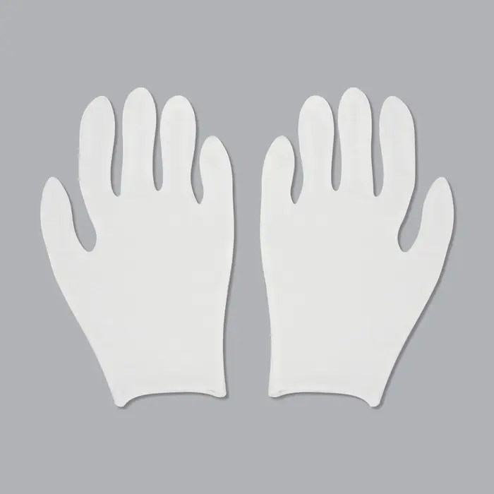 Набор перчаток хлопковых 12пар р-р M бел пакет накл QF