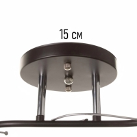 Люстра "Лайма" 2хЕ27 40Вт черно-хромовый 50х15х24 см