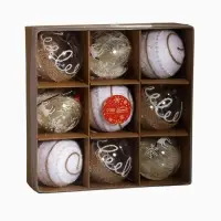 Набор шаров пластик d-8 см, 9 шт "Орсон" нежность