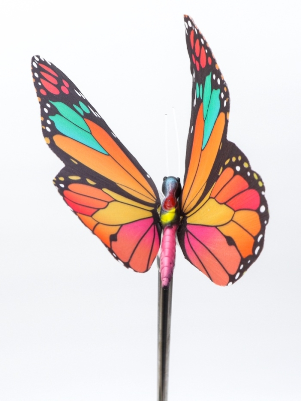 Штекер с подсветкой "Бабочка Адриа" розовая, 12х70см