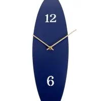 Часы настенные, интерьерные "Волна", бесшумные, 43 х 14 см, темно-синие