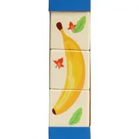 Кубики деревянные на оси  &laquo;Овощи&raquo; , 3 кубика