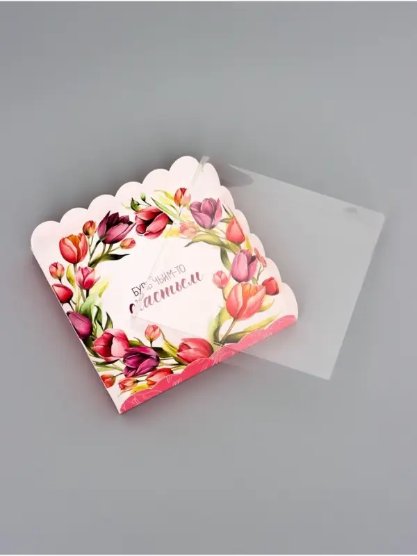 Коробка для печенья, &laquo;Тюльпаны&raquo;, 18&times;18&times;3 см